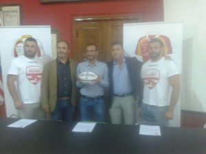 Da sinistra Riccardo Capoccia, il presidente SImone Mattioli, il sindaco Matteo Ricci, il main sponsor Massimiliano Ascolillo e Rossano Fagnani